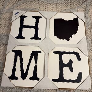 Black and White HOME Art Tiles